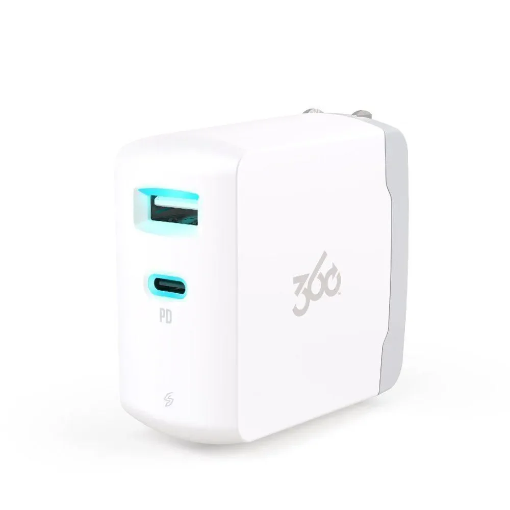 360 Electrical Vivid 30W USB-C PD + 12W USB Wall Charger with Power Deli…